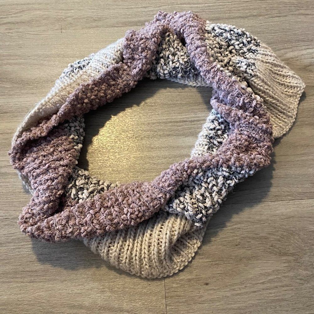 Mia & Tess color blocked striped acrylic infinity women's scarf